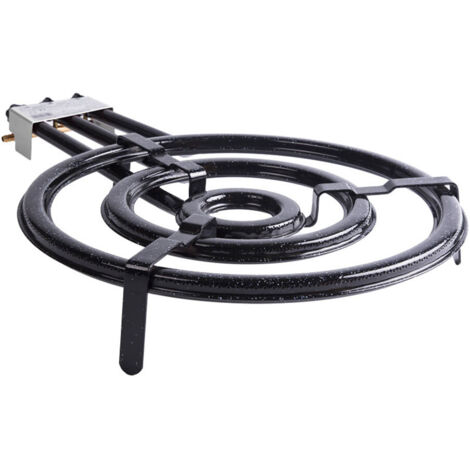 Quemador Gas Acero Esmaltado 530mm Boquilla12mm 3Fuegos Propano Butano Exterior Vaello