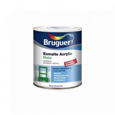 Esmalte Acrylico Multisuperficie Mate Blanco Permanente 0,250L 5160685 BRUGUER