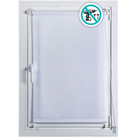Estor enrollable clip & fix blanco nieve 120 x 180 cm (1/5)