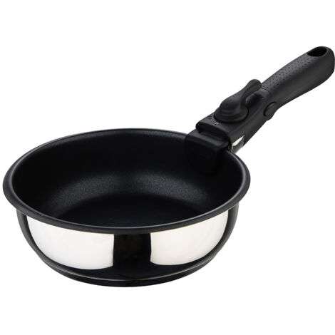 Set 3 sartenes (ø18x6cm/20x6cm/ø24x6,5cm) acero inoxidable click & cook bergner (1/4)