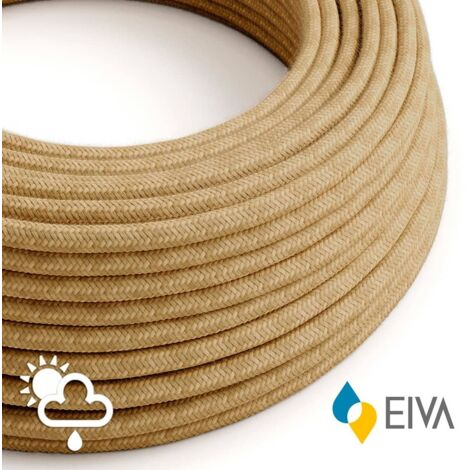 Manguera tubular h05rn-f, 2 x 1,00 mm², textil yute, 50 m (1/2)