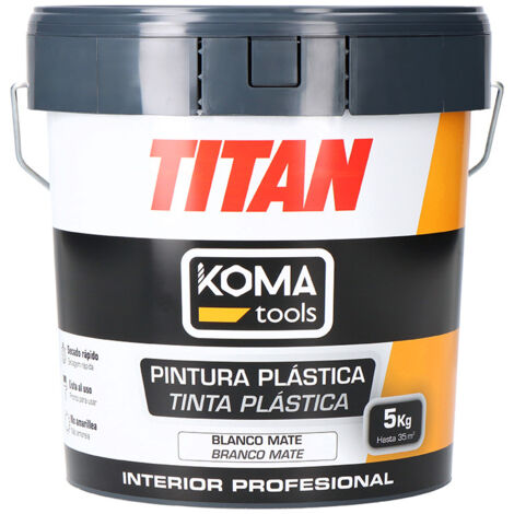 Koma Tools Pintura plástica Titan Blanco 5 kg - Marca EAN: 8425998253009 (1/3)