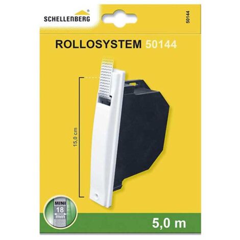Recogedor empotrar minipack para persiana.cinta 5m (distancia taladro 150mm) schellenberg