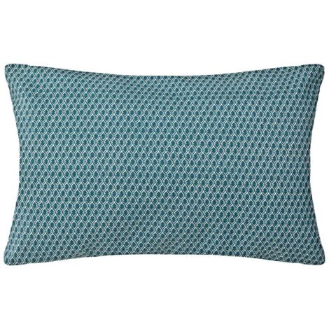 Atmosphera - Cojín - diseño Otto - algodón - Azul Pato - 30x50 cm