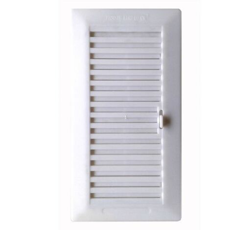 REJILLA EMPOTRAR REGULABLE 13.3x26cm + MARCO ABS BLANCO (G)