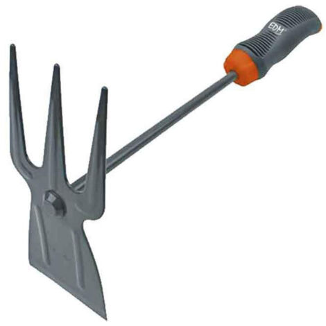 AZADA+RASTRILLO DE JARDINERIA 31cm COLOR GRIS/NARANJA EDM (1/2)