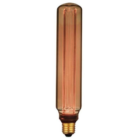 Bombilla led t60 decorativa tubular e27 4 w 200 lm 1800 k luz cálida ø60 x 300 mm