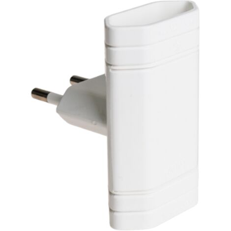 Adaptador doble 2p+t 10a 250 v blanco (1/2)