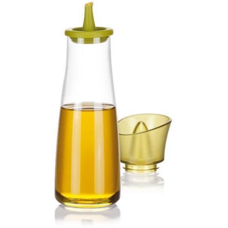 Aceitera Vidrio Borosilicato 250ml Vertedor Silicona Tapa Plástico Lavavajillas Vitamino