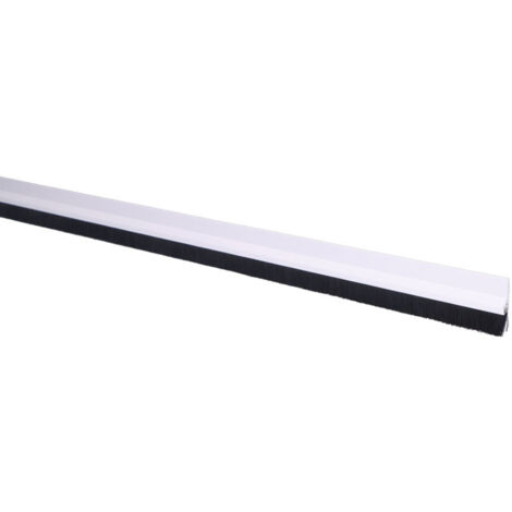 Umbral de puerta de PVC autoadhesivo de 1m con cepillo Blanco
