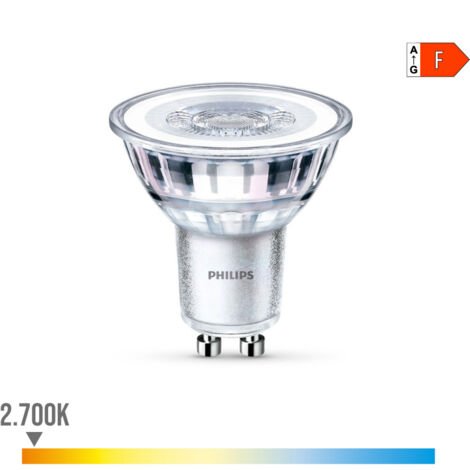 BOMBILLA GU10 LED 4,6W 390lm 2700K LUZ CALIDA Ø5x5,4cm PHILIPS (1/4)