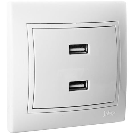 CARGADOR SERIE EUROPA DOBLE USB 230V 5V 4200mA S.EUROPA SOLERA ERP2USBU