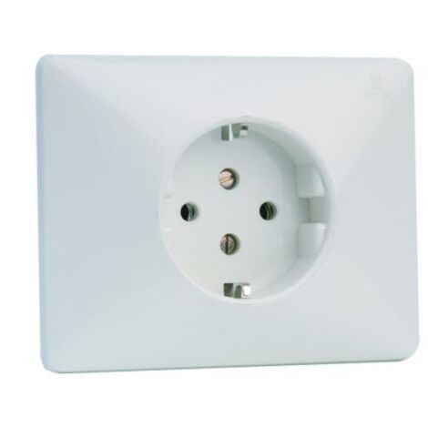 Base enchufe 2P+TT Schuko 25A 380V color blanco SIMON