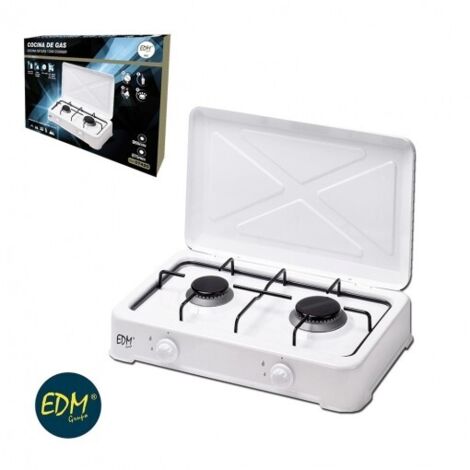 Cocina de gas esmaltada 2 fuegos edm