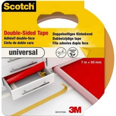 Cinta doble cara, universal, 20 m x 50 mm (1/3)