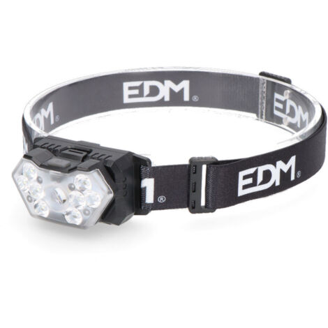 Linterna frontal a pilas 5w + 8x1w 400lm 9 leds edm (1/5)