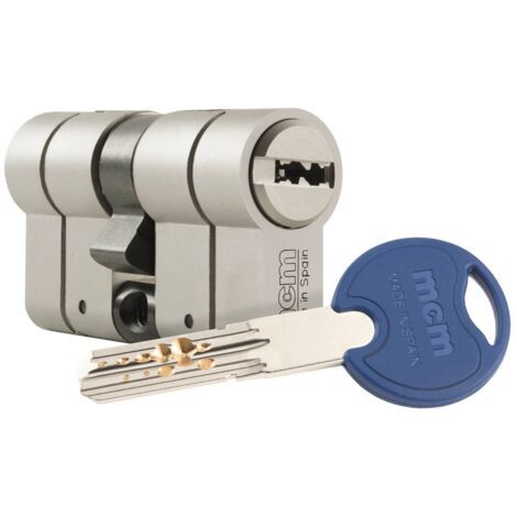 Cilindro SCX+ de alta seguridad anti-rotura y antibumping – 30-30 níquel – Doble embrague – Protección antiganzúa – MCM (1/5)