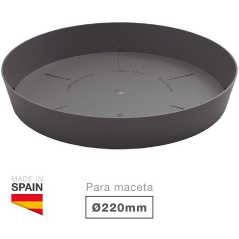 Plato de inyeccion para maceta tes ø17cm antracita plastiken