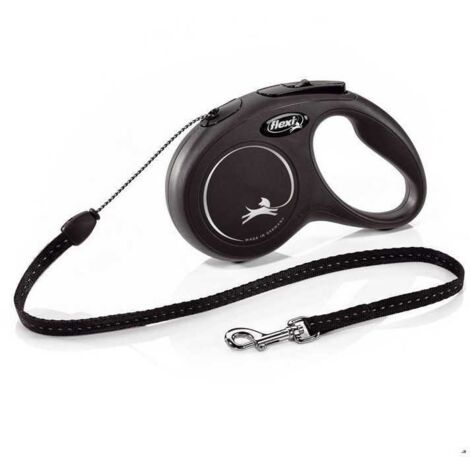 Correa extensible flexi classic m cordon 8m hasta 20kg negro nayeco