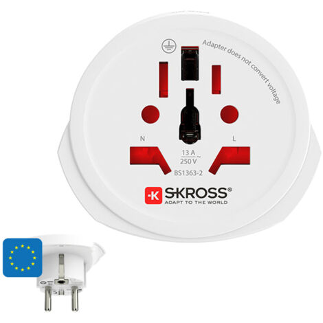 Adaptador de Corriente Skross 1500211-E Europeo Internacional (1/8)