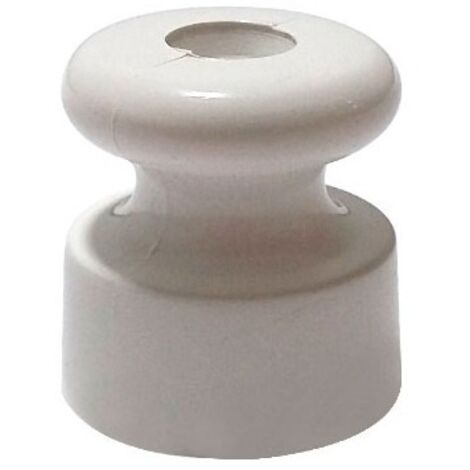 Aislador de porcelana para cable trenzado blanco EDM