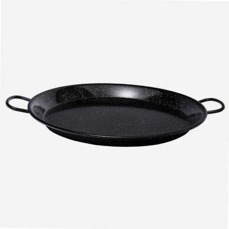 La Valenciana 10 cm Paella de Acero esmaltado, BlackParent, Negro, 50 cm