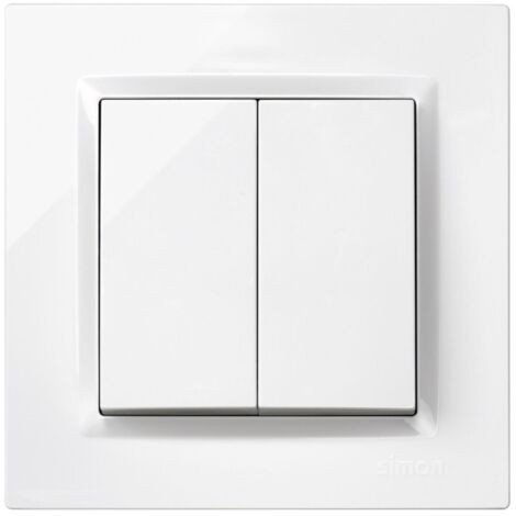 SIMON DOBLE CONMUTADOR BLANCO SERIE 10 F1090397030