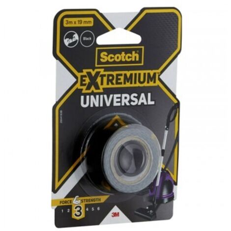Cinta americana extremium 3 universal, 3 m x 19 mm, negra (1/3)