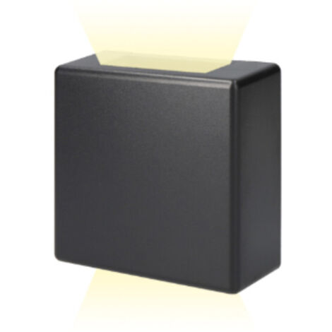APLIQUE LED 3W 85lm 4000K LUZ DIA IP65 12x12x5cm CUADRADO 2 PROYECCIONES EDM (1/5)