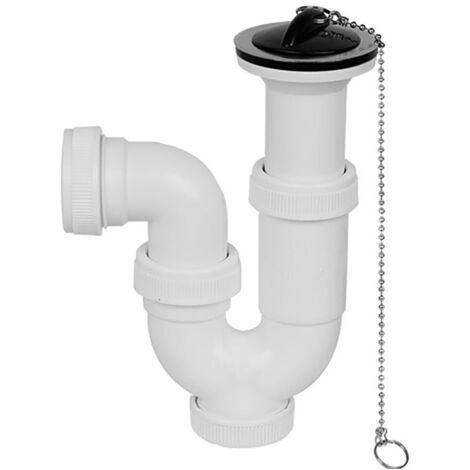 Sifon curvo extensible 1 1/2 con cadena y tapon (1/3)