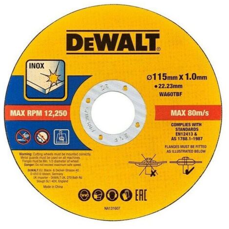 Disco corte ø115mm x 1mm 50unid dt20597-qz dewalt (1/2)