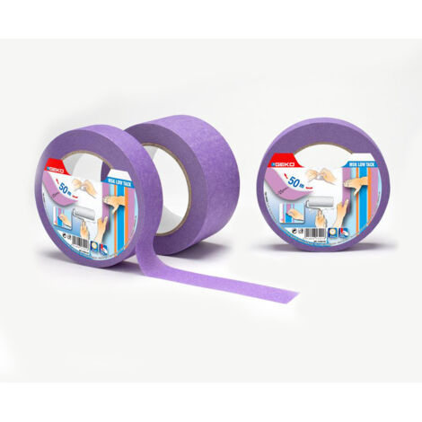CINTA MASKING LILA 50m x 25mm BAJA ADHESIVIDAD PARA SUPERFICIES DELICADAS (1/2)