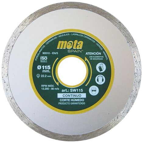 DISCO DIAMANTADO LISO HUMEDO Ø230mm CLP18 SW230P + LAPIZ CARPINTERO MOTA (1/2)