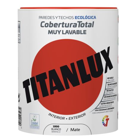Pintura plástica lavable mateblanco, interior-exterior 750 ml (1/3)