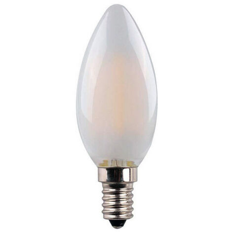 BOMBILLA DE VELA CON FILAMENTO DE LED. CRISTAL MATE E14 4,5W 470lm 3200K LUZ CALIDA Ø3,5x9,8cm EDM (1/4)