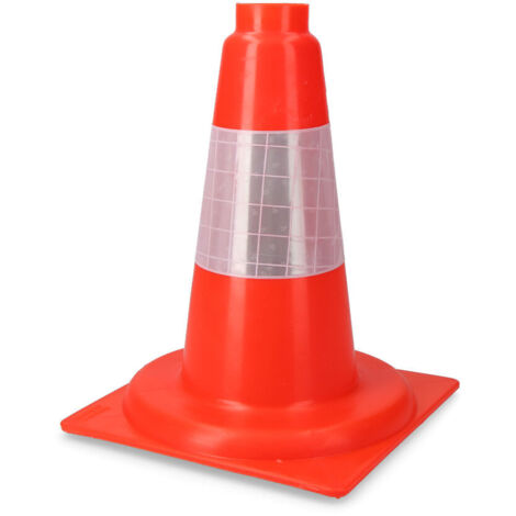 CONO DE SEÑALIZACION POLIPROPILENO NARANJA 30cm REFLEX