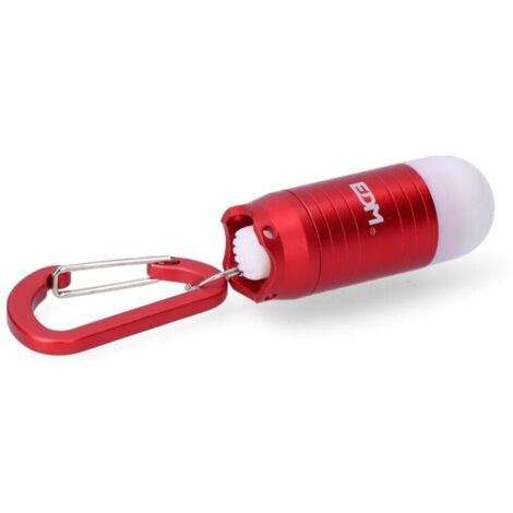Linterna llavero con mosqueton. 3xlr44 (pilas incluidas) colores surtidos.