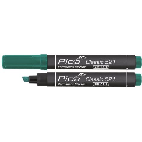 Marcador permanente tipo pincel verde (1/5)