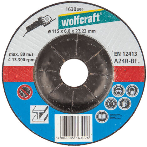 Disco desbaste ø115x6,0x22,23mm. 1630099 wolfcraft (1/2)
