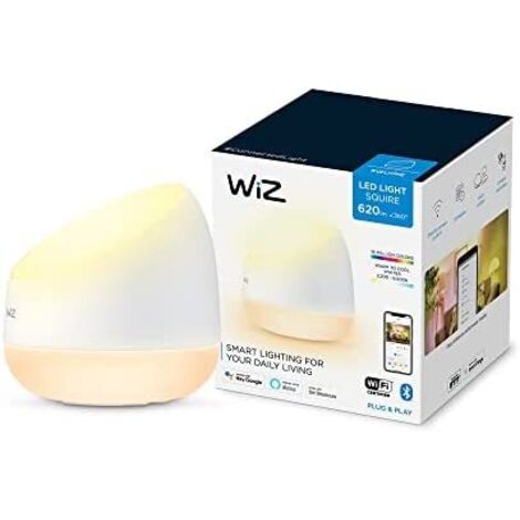 WiZ Squire - Lmpara decorativa - LED - 9 W - 16 millones de colores/blanco clido a blanco fro - 2200-6500 K - blanco (1/5)