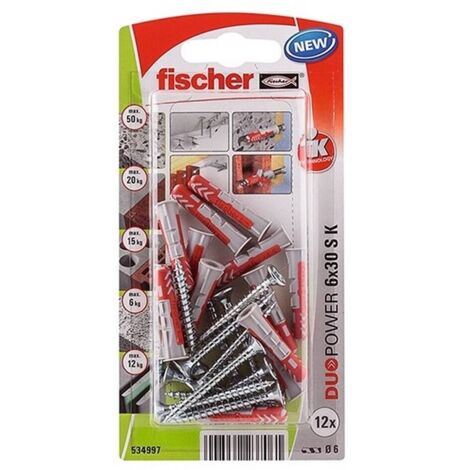 Tacos y tornillos Fischer duopower (12 Unidades)