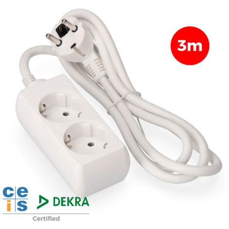 Regleta Enchufes 2 Tomas sin Interruptor EDM 41017 Schuko (3 m) (1/5)