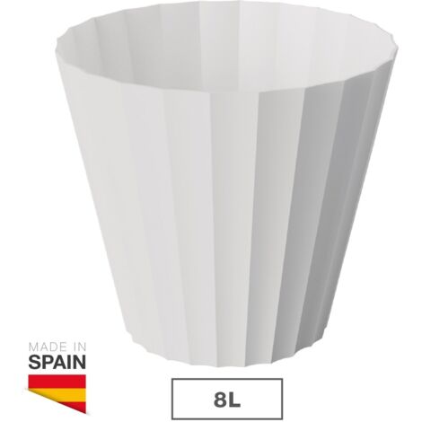 Maceta de inyección modelo doric color blanco ø26 x 23 cm (1/4)