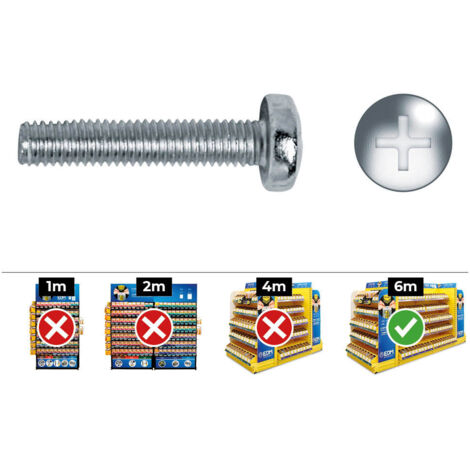 CAJA 500 unid. TORNILLO METRICA ALOMADO PHILIPS DIN/REF 7985 Ø4x15mm ZINCADO CELO