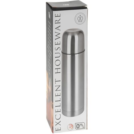 Termo con Tapón Dispensador Excellent Houseware Acero Inoxidable (0,75 L) (1/3)