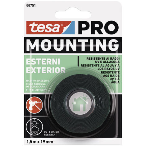 Cinta doble cara mounting pro exterior 1.5m x 19mm tesa