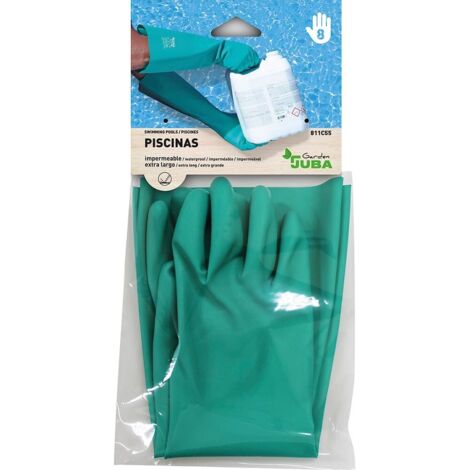 Guante trabajos piscina nitrilo satinado talla 8 juba