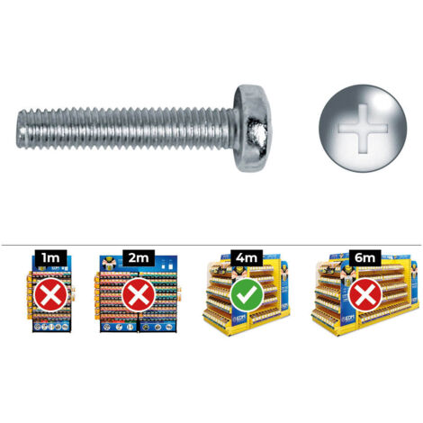 Caja 500 unid. tornillo metrica alomado philips din/ref 7985 ø4x10mm zincado celo