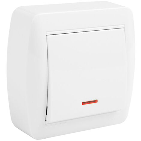 Conmutador unipolar con indicador luminoso 74x72x78mm solera mur02ilu (1/2)