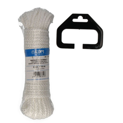 MADEJA TRENZADO NYLON 15m BLANCO GRANATE EDM